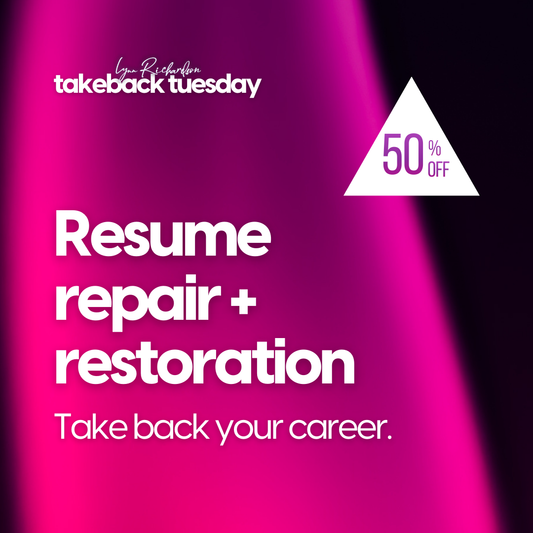 Resume Repair & Restoration- Only $99 After Automatic Discount!